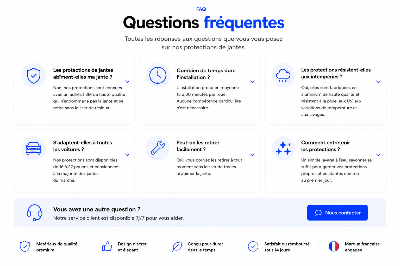 Foire aux questions JantesProtect — protection de jante aluminium
